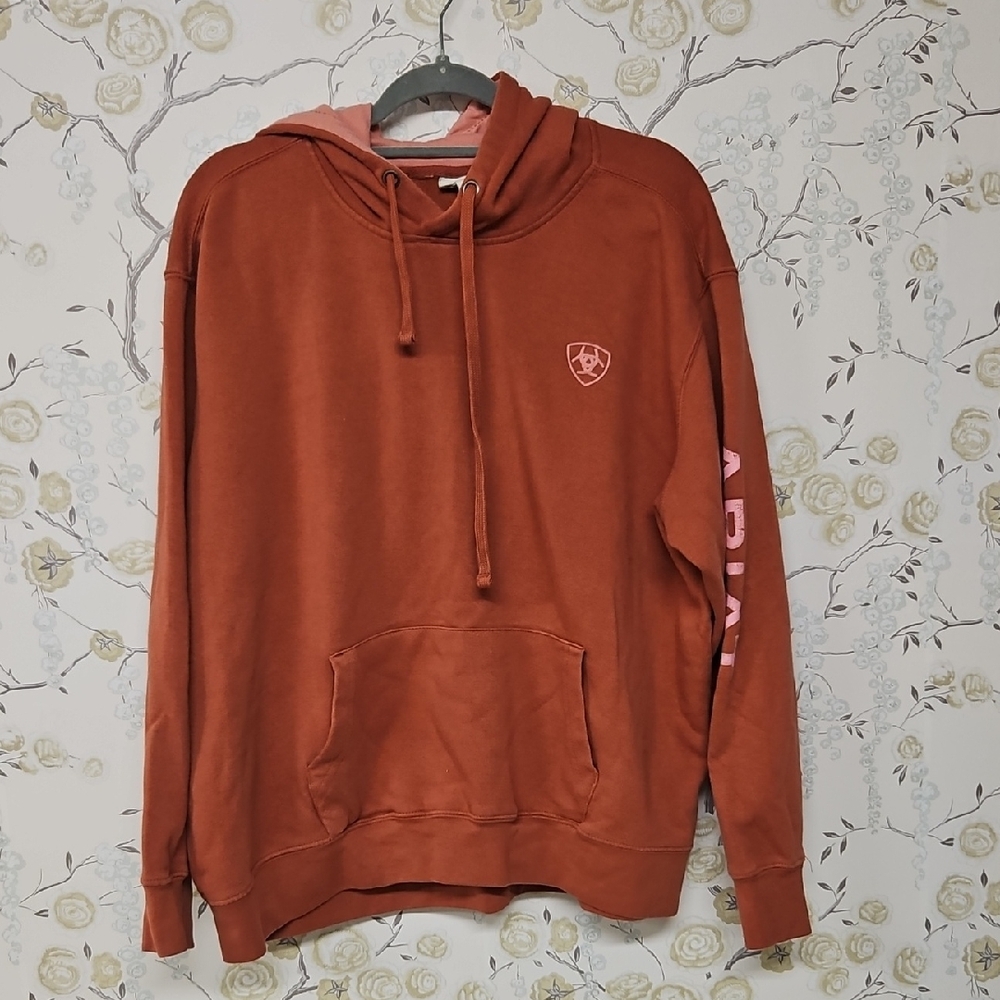 ARIAT Rust/Salmon  Hoodie with Logo